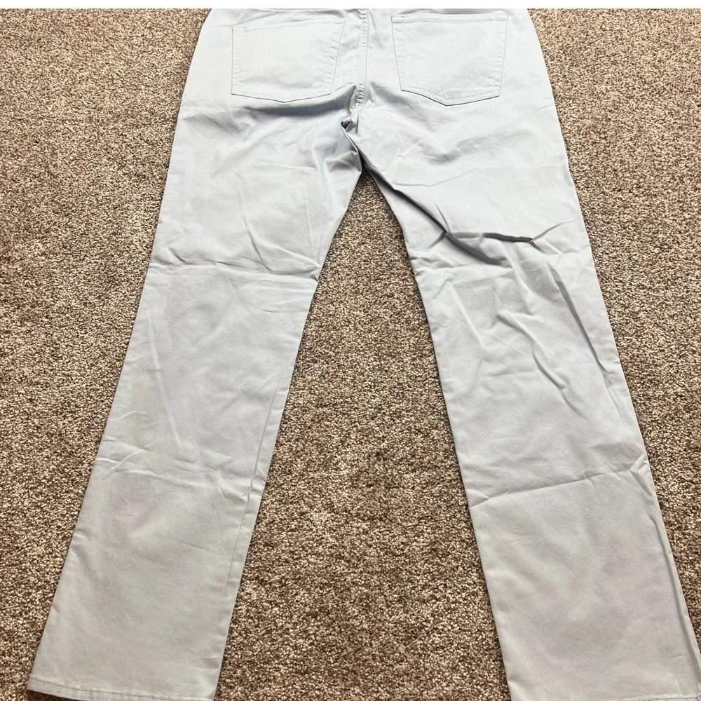 DUNNING Dress Pants Mens 33x32 golf Blue office Stretch Chinos preppy o